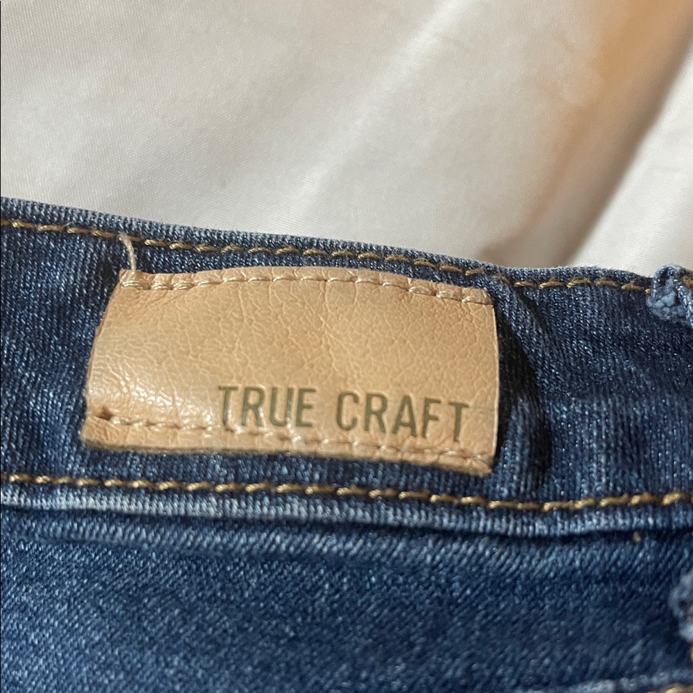 True Craft Mid Rise Skinny Jeans Size 3 Distressed Medium Wash Stretch Denim - Picture 13 of 14